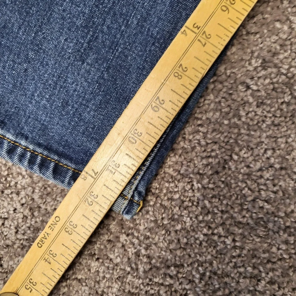 Levi's 505 Regular Fit Jeans Mens 34x34 Blue Distressed Straight Leg‎ Denim